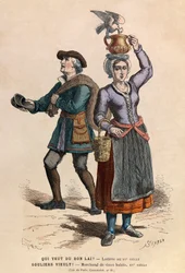 Sellers of milk and second hand clothes 15th Century