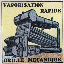 Steam generators: mechanical grid allowing automatic loading of a boiler. Anonymous illustration from 1925. Private collection.