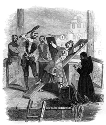 Supplice de la roue - Breaking wheel - Illustration in Mysteres de l