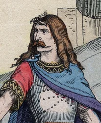 The Gallic chief Vercingetorix (72-46 BC) - engraving