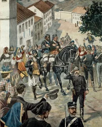 The Italian Bandits Moro and Unano Captured by Sardinian Police (engraving)