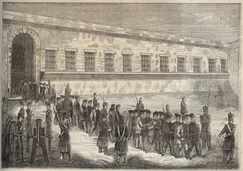 The bagne of Rochefort in the 19th century. Engraving in 