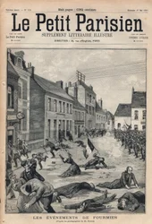 The shooting of Fourmies in Nord Pas de Calais by the infantry on striking workers (May 1)