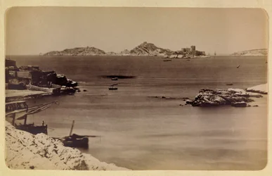 The Town of Marseille and Its Surroundings Around 1885-1890: The Castle of If and the Islands