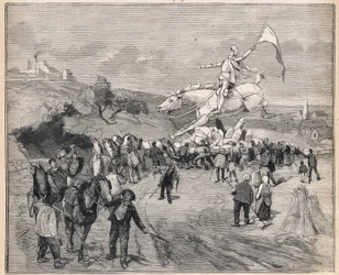 Transport of the statue of Joan of Arc from Paris to Chinon. In Le Petit Parisien on 13/08/1893.