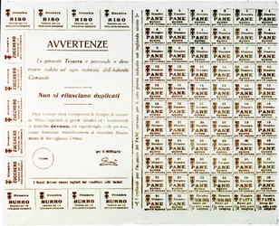 WWI: Ration Tickets for Bread, Butter, Sugar and Rice