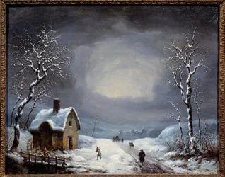 Winter Landscape Anonymous painting. 19th century Private collection