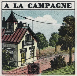 Wireless telephony: in the countryside. Anonymous illustration of 1925. Private collection.