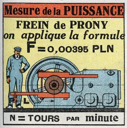 Work and power: measurement of power with Prony brake