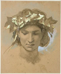 Female Head Crowned with Ivy. Study for the Painting "Plato