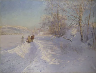 A Winter Morning after a Snowfall in Dalarna