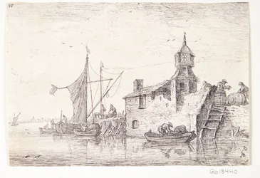 Landing Place with a Building with a Tower