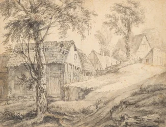 Farm near Danzig (recto) (?) Tree study (verso)