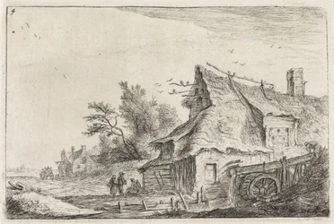 Village Scene with a Watermill