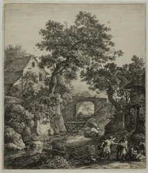 Landscape with Zipphorah and her Son, from Six Landscape Subjects from the Old Testament