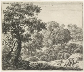 Two Riders on a Forest Path (Wooded Landscapes series)