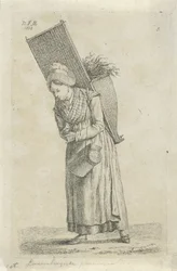 Woman from Luxembourg with a Basket on Her Back