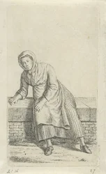 Woman Sitting on a Wall (12 Study Figures)