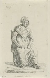 Seated Peasant Woman from Wallonia (Peasants from the United Kingdom of the Netherlands)