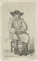 Seated Man with Stick (12 Studie-beeldjes)
