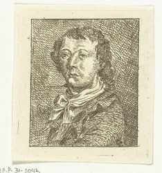 Portrait Bust of a Young Man with White Tie