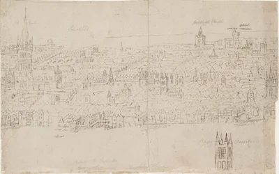 Panorama of London as Seen from Southwark: St Paul