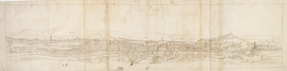 Panoramic View of Rome from Monte Mario, Castel S. Angelo in the Foreground, c. 1550s