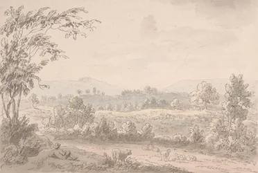 Landscape with Shepherd and Sheep