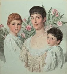 Portrait of a Mother and Her Two Children