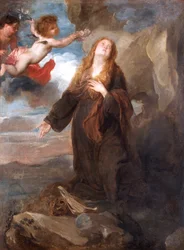 Saint Rosalie Crowned with Roses by Two Angels