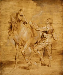 A Man Mounting a Horse