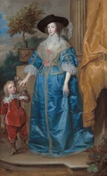 Queen Henrietta Maria with Sir Jeffrey Hudson