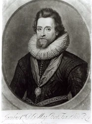 Portrait of James I after a Miniature by Nicholas Hilliard, Engraved by George Vertue