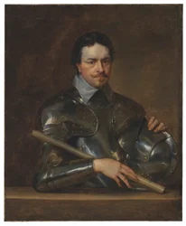 Portrait of Thomas Wentworth, 1st Earl of Strafford (1593-1641), half-length, in armour