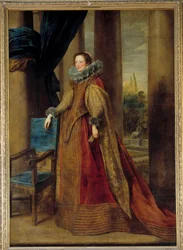 Presumed portrait of the Marquise Geromina Spinola Doria, by Genes. Painting by Anton van Dyck (17th century)