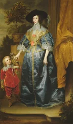 Queen Henrietta Maria and her dwarf Sir Jeffrey Hudson