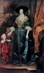 Queen Henrietta Maria and her dwarf Sir Jeffrey Hudson