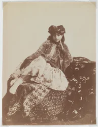Reclining woman with a turban