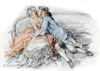 Werther kisses Charlotte