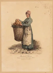 The Cake Seller, number 34 from The Cries of Paris series, engraved by Francois Seraphin Delpech