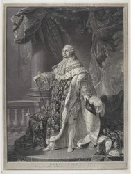 Le Sacre - Portrait of King Louis XVI in Coronation Regalia, engraved by Charles-Clément Bervic (1756-1822)