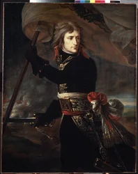 Portrait of Napoleon Bonaparte at the Bridge of Arcole on November 16, 1796