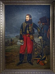Portrait of General Antoine Charles Louis de Lasalle receiving the surrender of the Garrison of Stettin, 1808