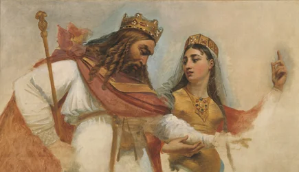 Sketch for the Dome of the Pantheon (Sainte-Geneviève Church): Clovis and Clotilde, circa 1811