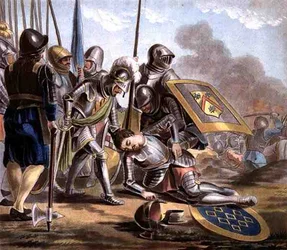 Death of Carcado, Engraved by Jean Baptiste Morret