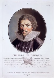 Charles de Crequi, from Portraits of Great Men, Illustrious Women, and Memorable Subjects of France, published by Pierre Blin, 1786-92, Paris