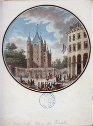 Paris, view of the Temple Tower - in Picturesque Views of the Main Buildings of Paris by Sergeant