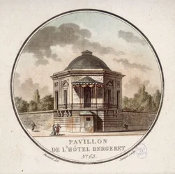 Pavilion of the Hotel Bergeret, Paris. In picturesque views of the main buildings of Paris