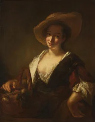 Girl with a Basket of Vegetables