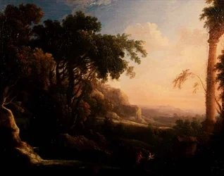 Pan and Syrinx in an Arcadian Landscape